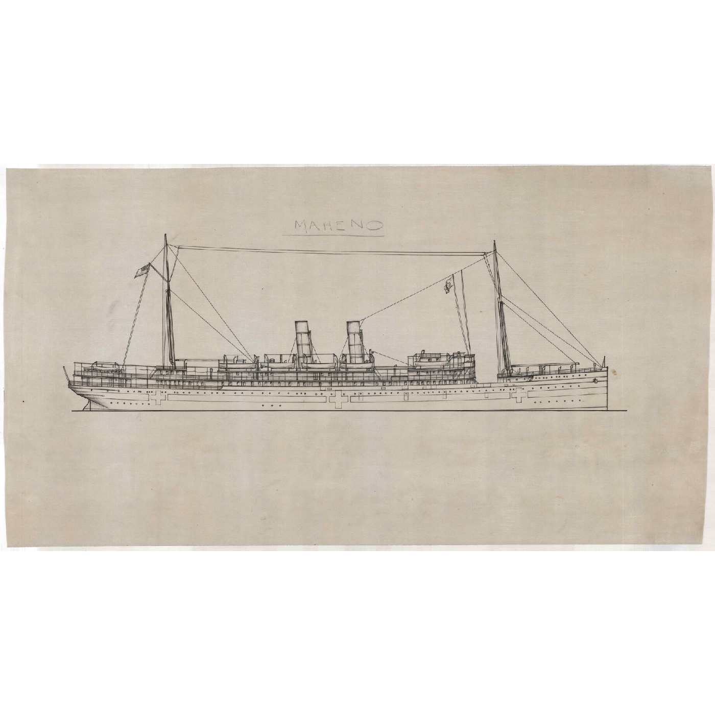 SS Maheno I, plans