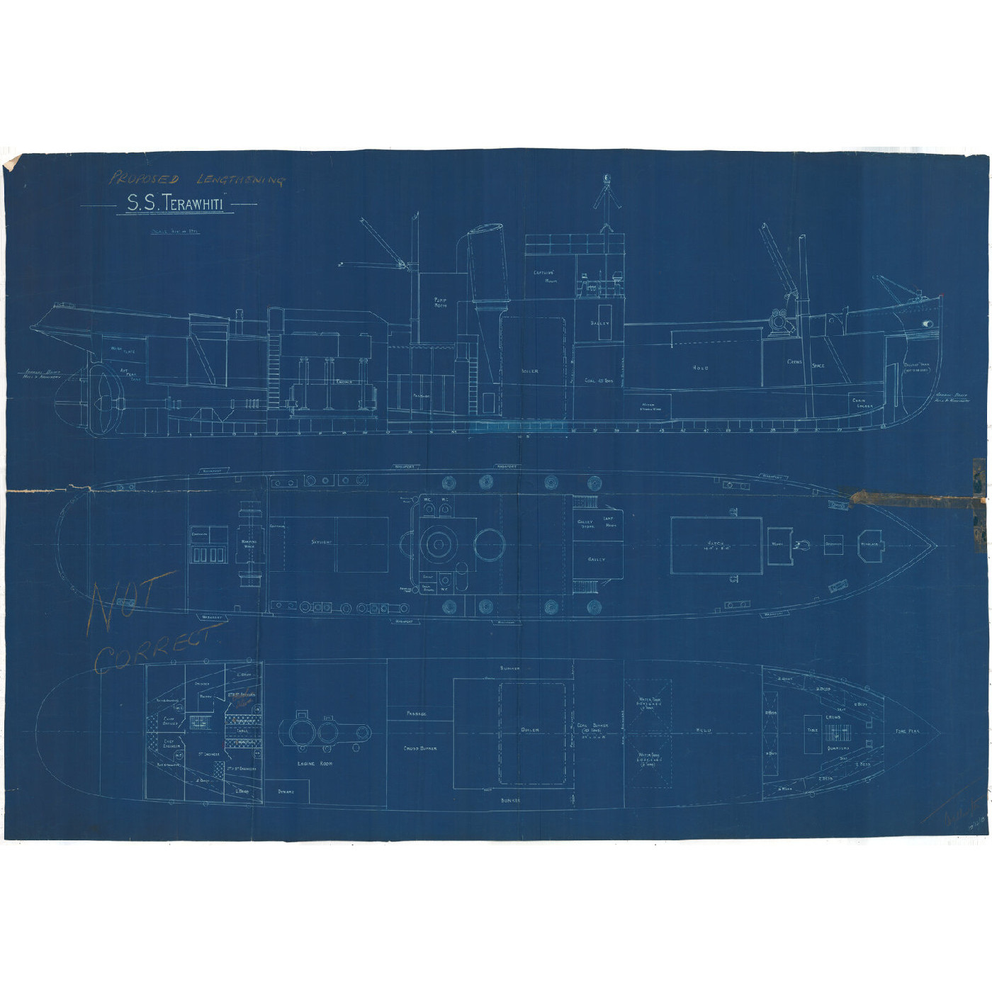 SS Terawhiti, plans