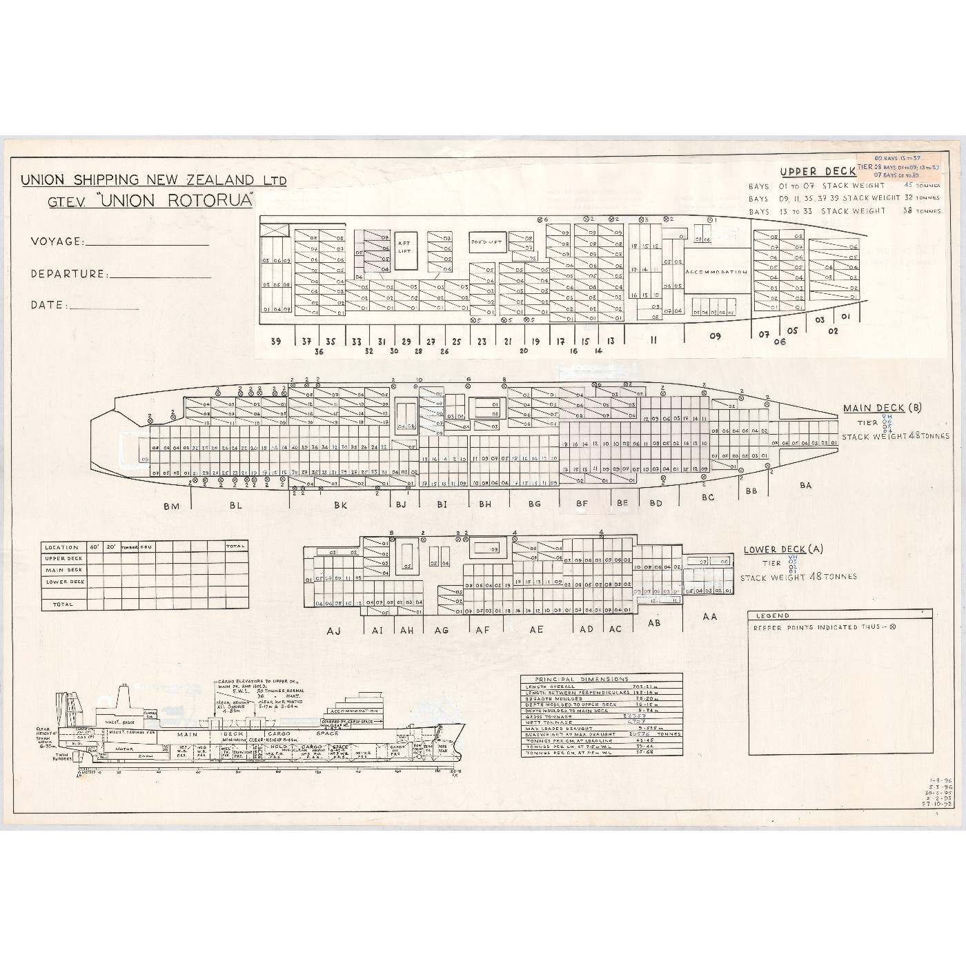 GTEV Union Rotorua and MV Union Rotoma, plans 3