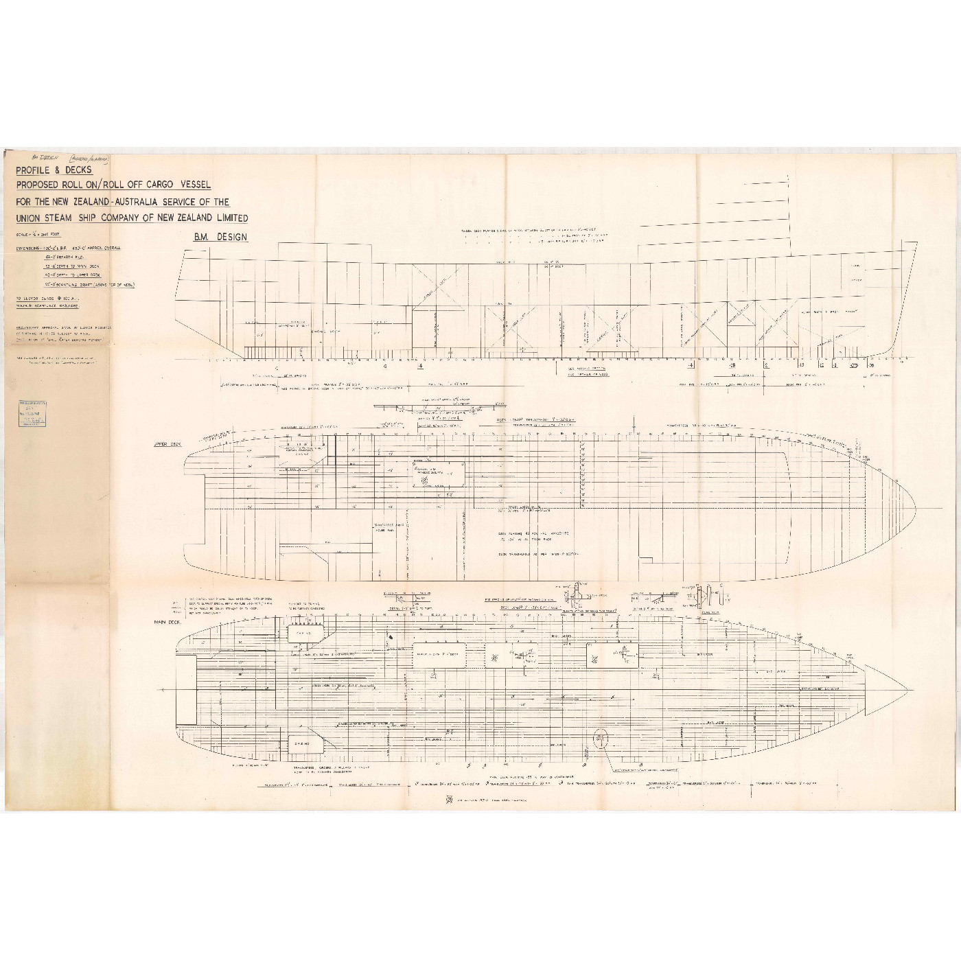 TSMV Marama II and TSMV Maheno II, plans