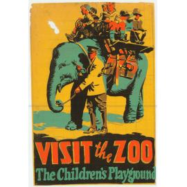 Zoo advertisement poster - Visit the Zoo - the Childrens Playground
