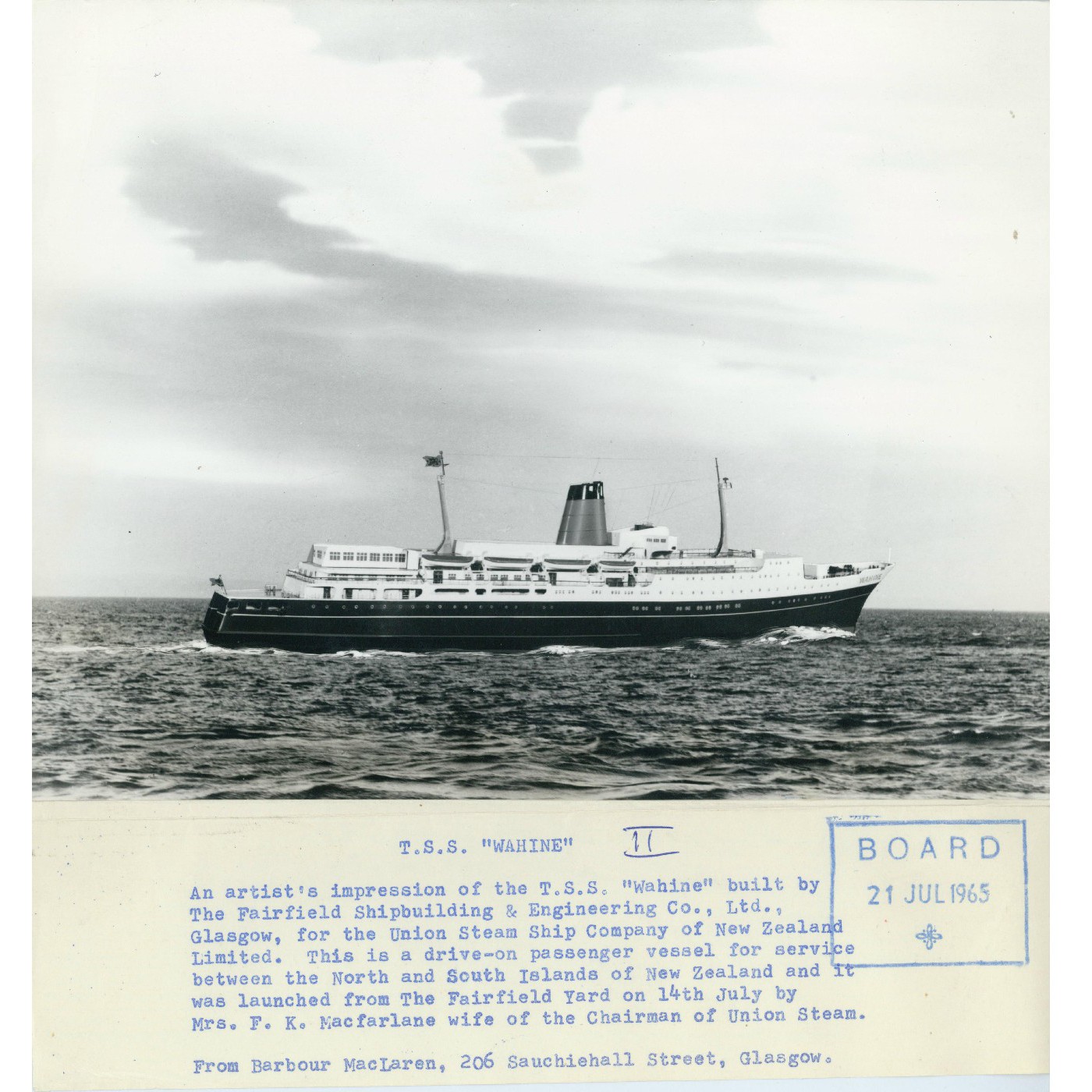 I name this ship ‘Wahine’