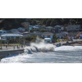 South Coast of Wellington during a big southerly storm surge