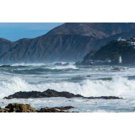 South Coast of Wellington during a big southerly storm surge