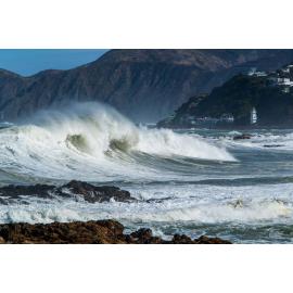 South Coast of Wellington during a big southerly storm surge