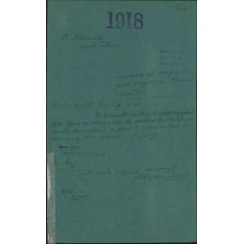 Increase of wages to grave diggers at Karori Cemetery - H Harness and others