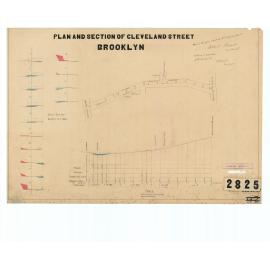 Plan and section of Cleveland Street Brooklyn