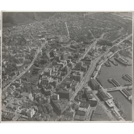 Aerial View of Wellington 1947, City, The Terrace, Lambton Quay, Customhouse Quay