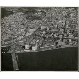 Aerial View of Wellington 1947, City, Te Aro Flat, Clyde Quay to Corporation Yard