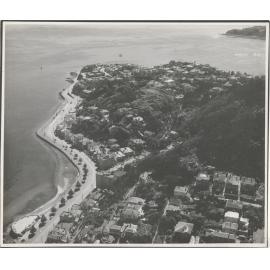 Aerial View of Wellington 1947, Oriental Bay, Roseneath