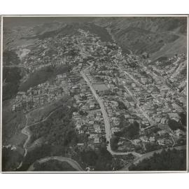 Aerial View of Wellington 1947, Brooklyn, Island Bay in background