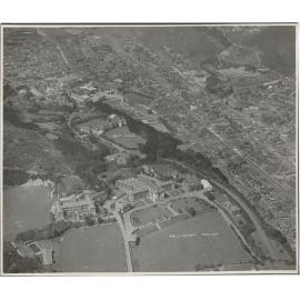 Aerial View of Wellington 1947, Newtown, Wellington College, Government House, Hospital