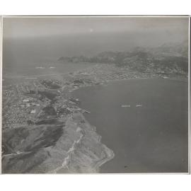 Aerial View of Wellington 1947, Evans Bay, Lyall Bay