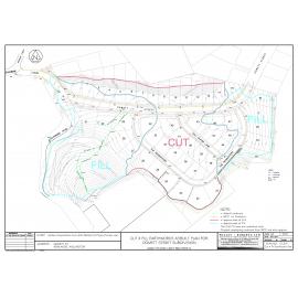 Asbuilt earthworks plan illustrating cut and fill areas - SR 359210