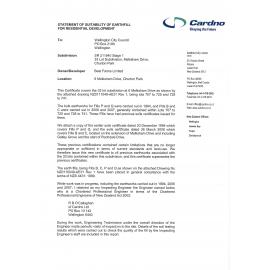 Earthworks suitability statement and asbuilts for Melksham Drive - SR 308653