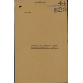 Transport, fatal accident to W F Mooney through being struck by tram, Dufferin Street, Town Clerk