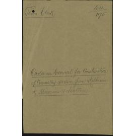 Order in Council for construction of tramway service from Kilbirnie to Miramar and Seatoun