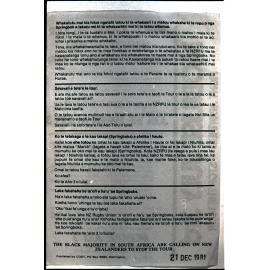 Copy: Abortion, Apartheid, Unions, Nuclear (posters, handouts, protests)