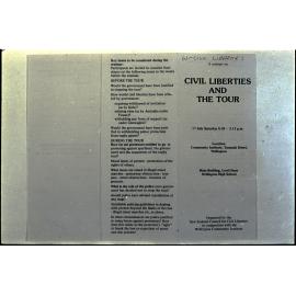 Copy: Abortion, Apartheid, Unions, Nuclear (posters, handouts, protests)