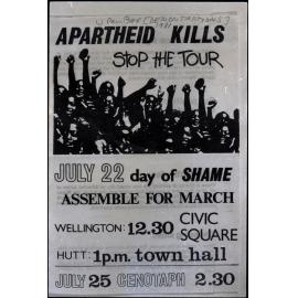 Copy: Abortion, Apartheid, Unions, Nuclear (posters, handouts, protests)
