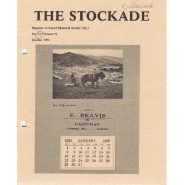 The Stockade, No 14 (Volume 9), October 1981 - Magazine of the Karori Historical Society (Inc)