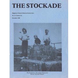 The Stockade, No 21 (Volume 16), December 1988 - Magazine of the Karori Historical Society (Inc)