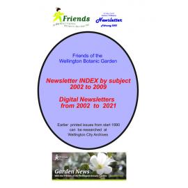 Friends of the Botanic Garden Newsletters 2002 - 2021