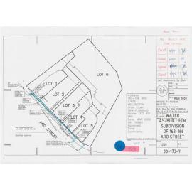 Water AS-Built for Subdivision of 162-166 Aro Street  of 162-166 Aro Street