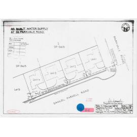As Built Water Supply at 33 Parkvale Road