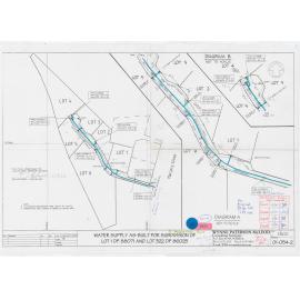 Water Supply AS Built for Subdivision of Lot 1 DP 88071 and Lot 322 DP 86025
