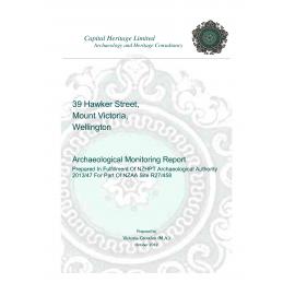 39 Hawker Street, archaeological monitoring report
