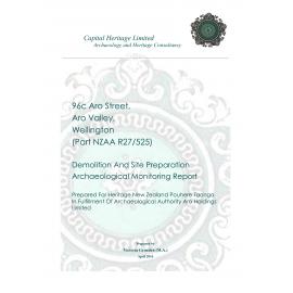 96C Aro Street, archaeological monitoring report for demolition and site preparation