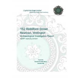 162 Riddiford Street, archaeological investigation report