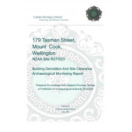 179 Tasman Street, building demolition and site clearance archaeological monitoring report