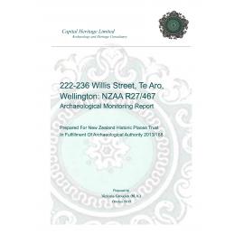 222-236 Willis Street, archaeological monitoring report