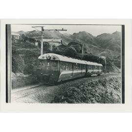 Passenger train south of Awarua Street, Ngaio
