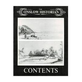The Onslow Historian, Vol. 13 No. 3, 1983, Contents