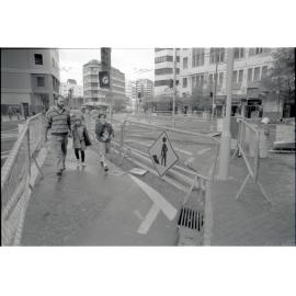 Roadworks, Victoria Street and Mercer Street intersection