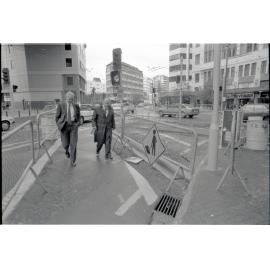 Roadworks, Victoria Street and Mercer Street intersection