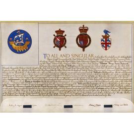 Letters patent granting use of roundel
