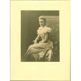 Photograph of Caroline (nee Robinson), wife of Francis H Dillon Bell, Mayor 1892-1893