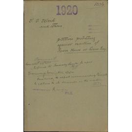 Petition protesting against erection of Power House at Evans Bay - V T Waite and others