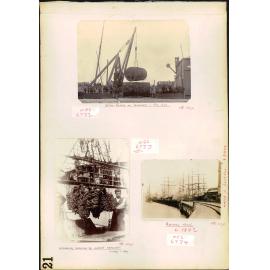 Railway wharf, boilers ex "Arawata" and unloading bananas
