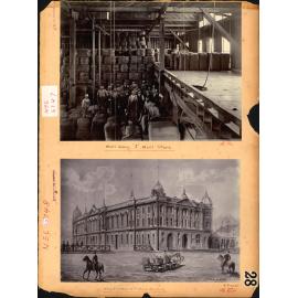 Wool Gang in J Store and drawing of Wharf Office
