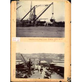 Crane in operation and Queens Wharf