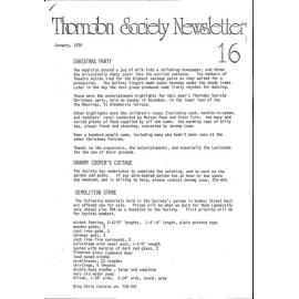 Thorndon News - Newsletter No 16