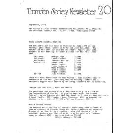Thorndon News - Newsletter No 20