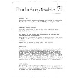 Thorndon News - Newsletter No 21