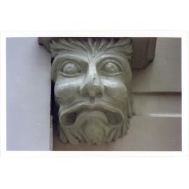 View of gargoyle on St. Peter's Anglican Church, Willis Street