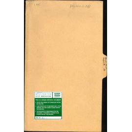 General correspondence, Architect Reports etc